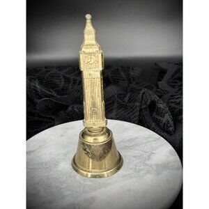 vintage brass souvenir bell in the shape of the Elizabeth Tower, commonly known